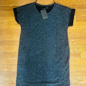 Adrienne Vittadini Charcoal Short Sleeve Tee
